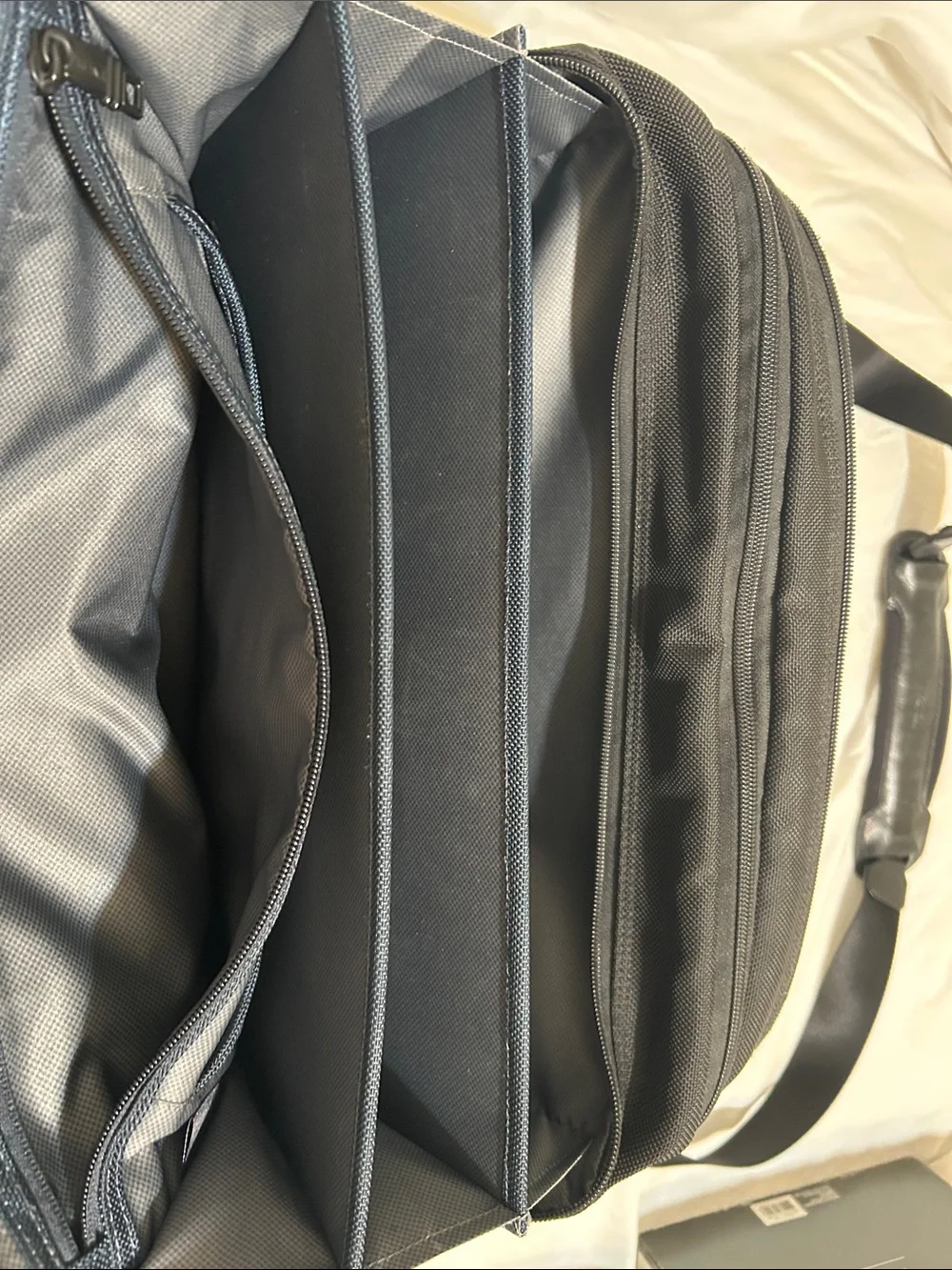 Tumi Black Laptop Briefcase with Adjustable Shoulder Strap